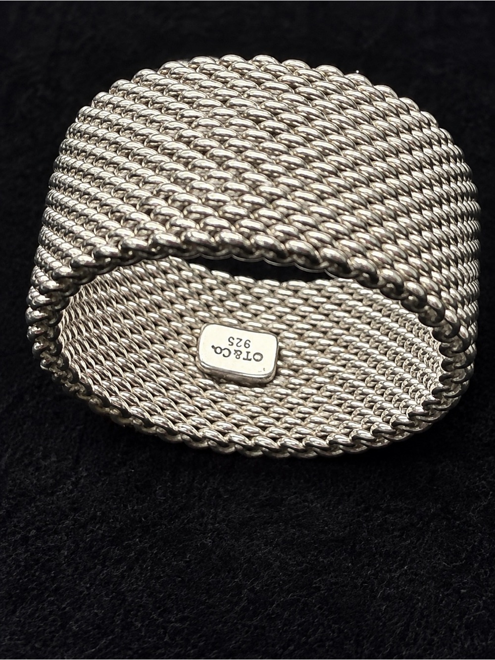 Tiffany & Co. Sterling Silver 925 Somerset Mesh Ring 10mm | Size 6